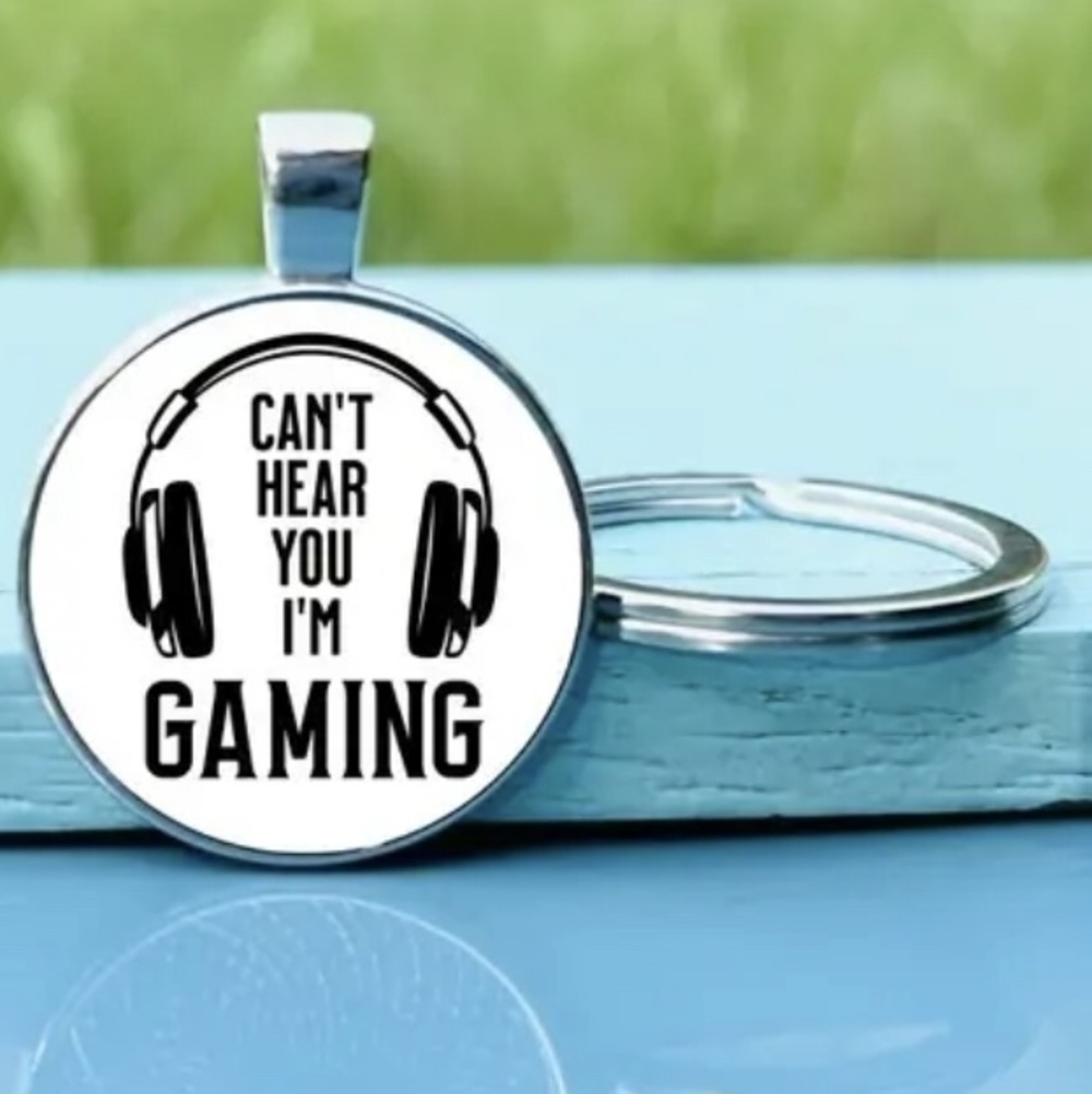 3/$25 Can't Hear You Im Gaming Keychain NEW